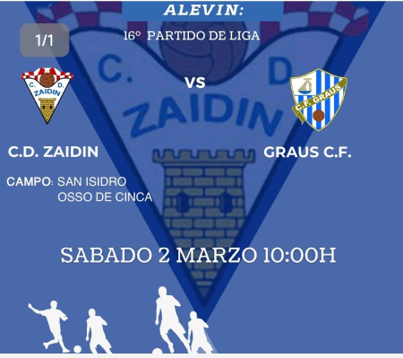 Imagen Partido de fútbol Alevín C.D Zaidín Vs. C.F. Graus