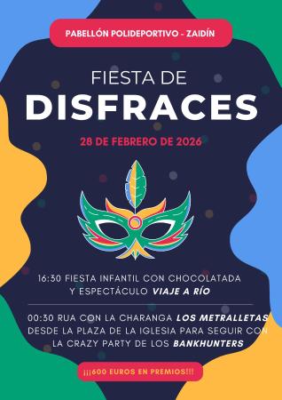 Imagen Zaidín celebrará su Fiesta de Disfraces el próximo 28 de febrero