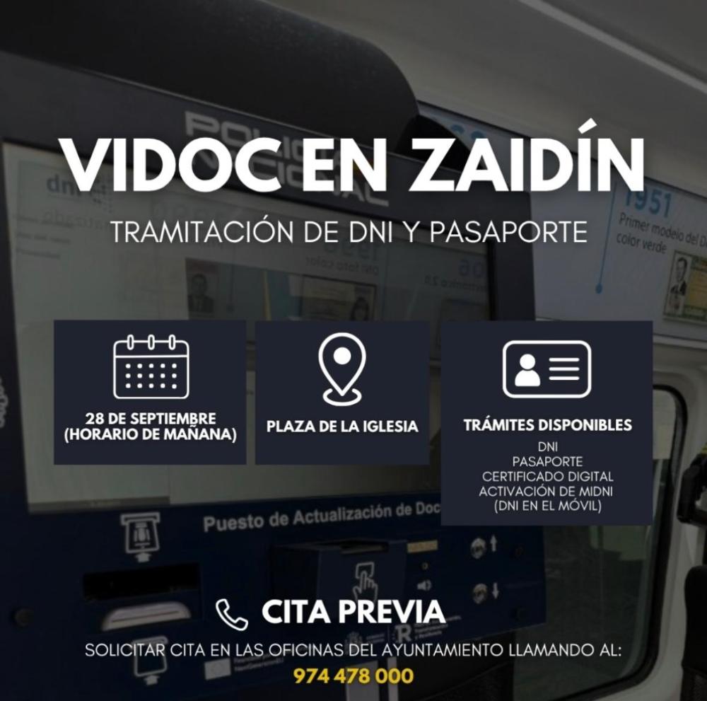Imagen VIDOC en Zaidín el próximo 28 de septiembre