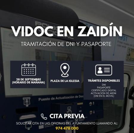 Imagen VIDOC en Zaidín el próximo 28 de septiembre