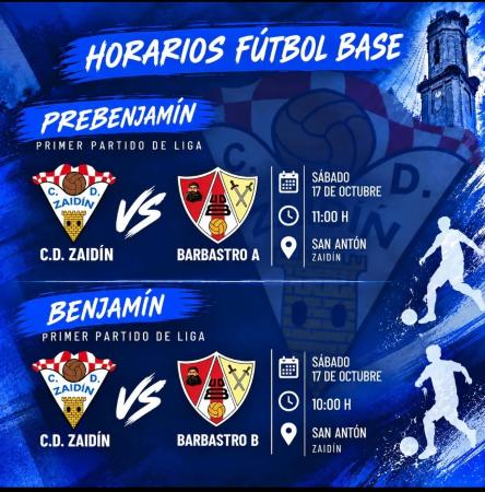 Imagen Partidos de fútbol Benjamín y Prebenjamín: sábado, 17 de octubre